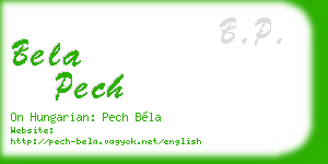 bela pech business card